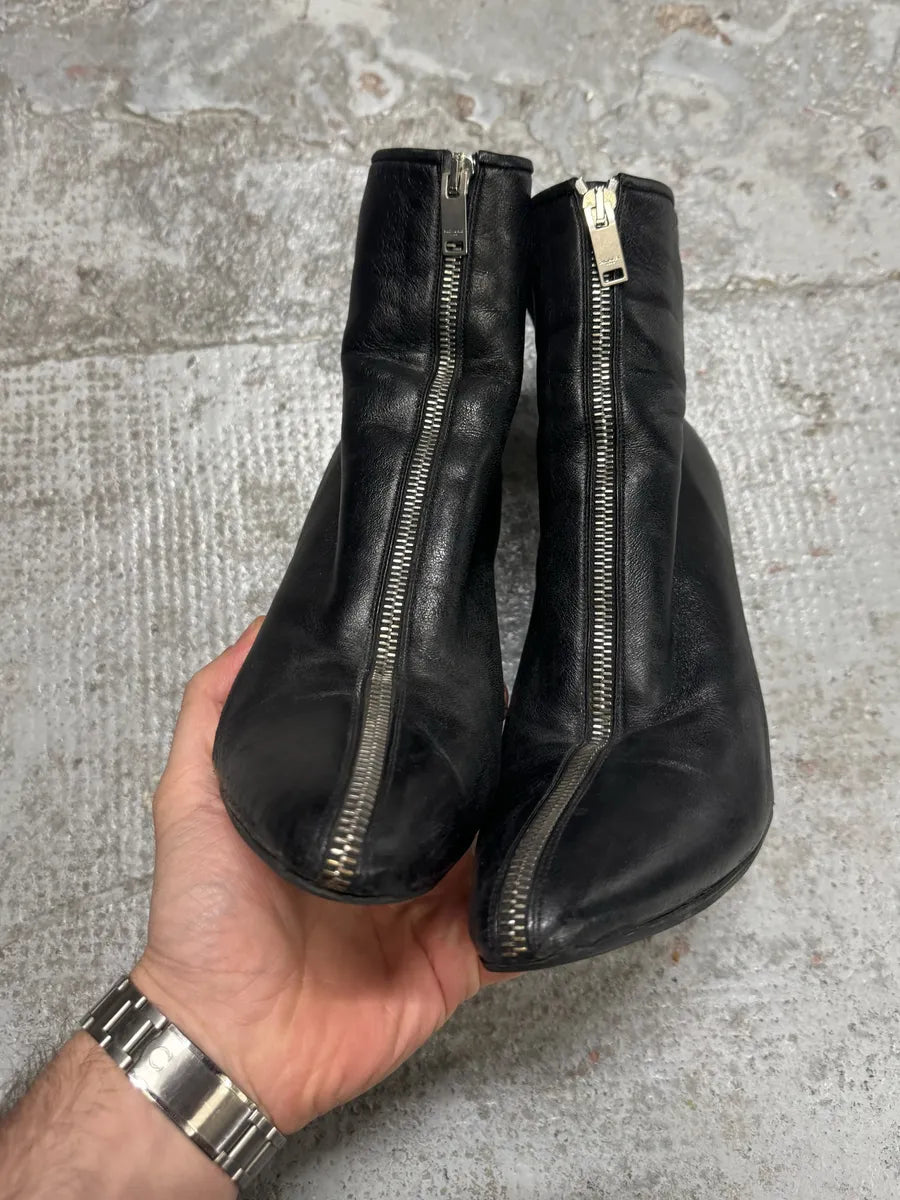 2010s Saint Laurent Ultra Zip Black Leather Boots woLfwXJ 1