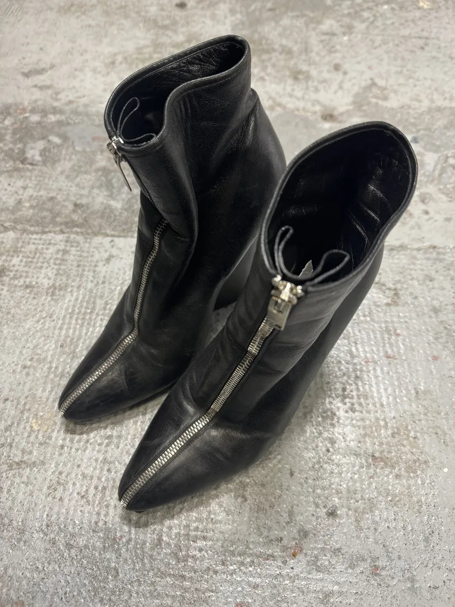 2010s Saint Laurent Ultra Zip Black Leather Boots woLfwXJ 2