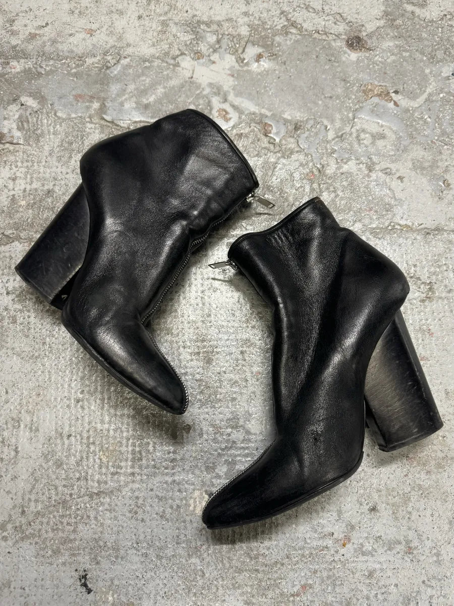 2010s Saint Laurent Ultra Zip Black Leather Boots woLfwXJ 3