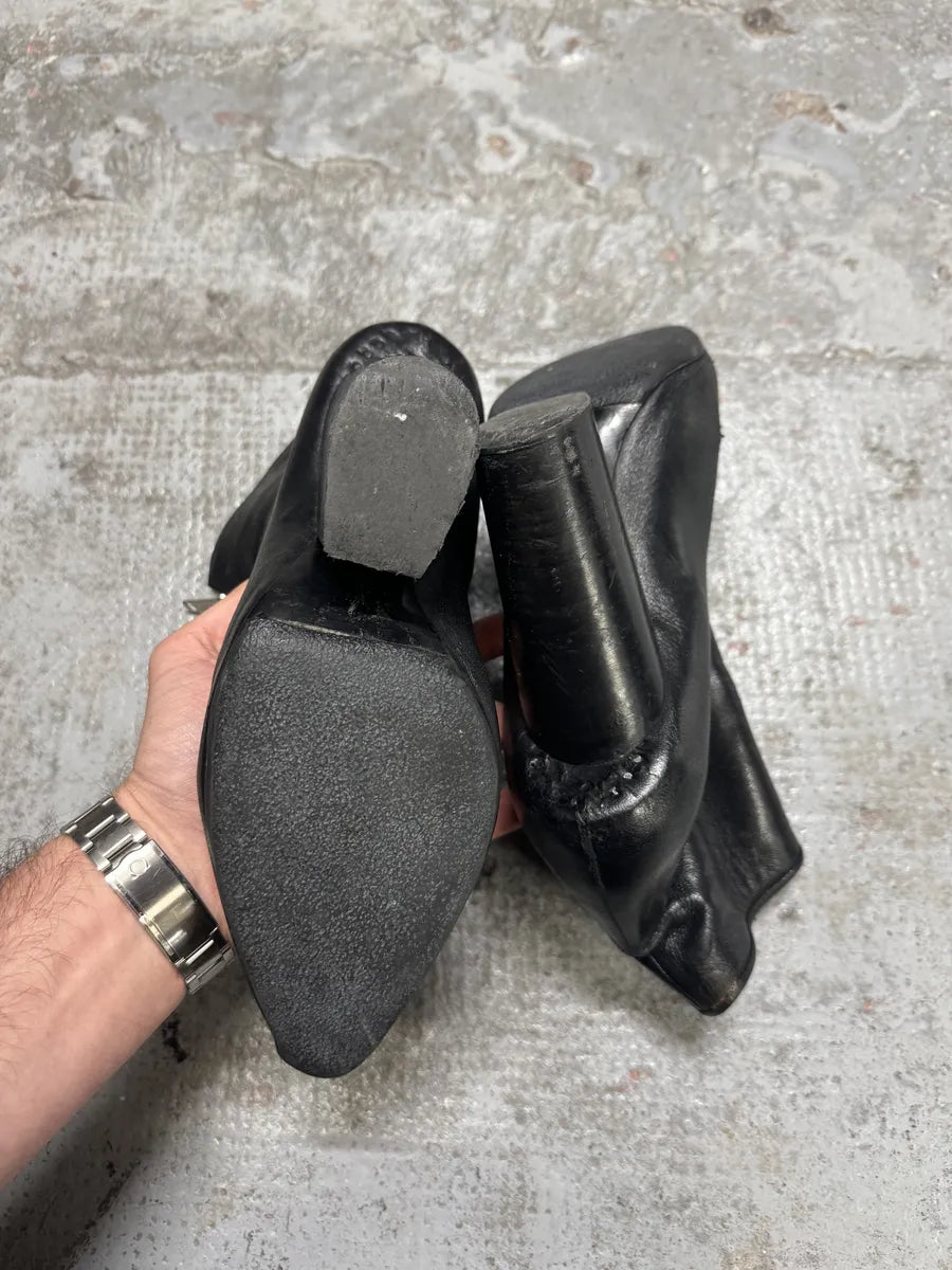 2010s Saint Laurent Ultra Zip Black Leather Boots woLfwXJ 8