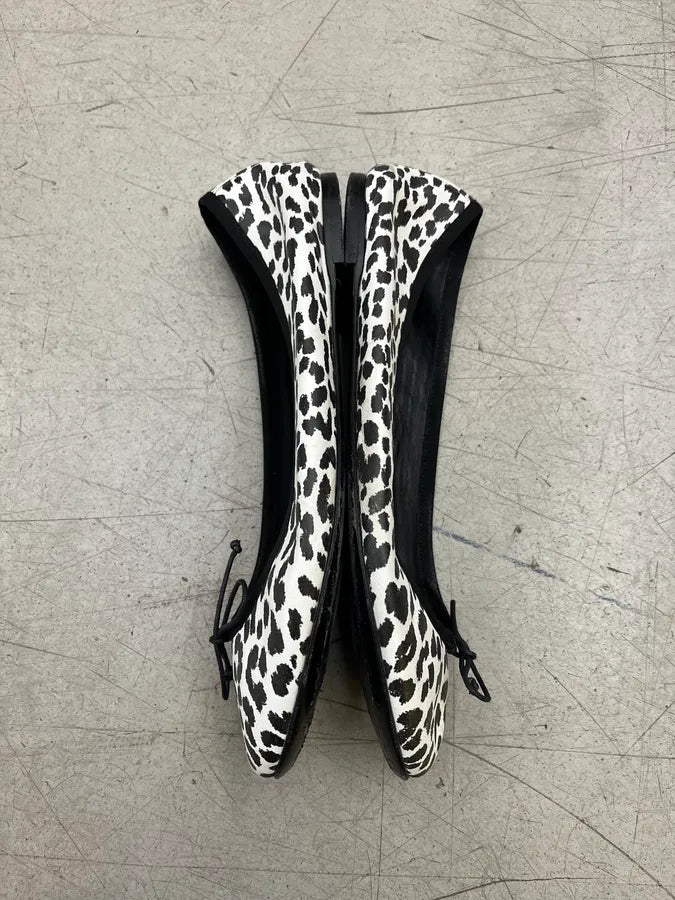 2010s Saint Laurent White Black Panther Flats CFktdai 2