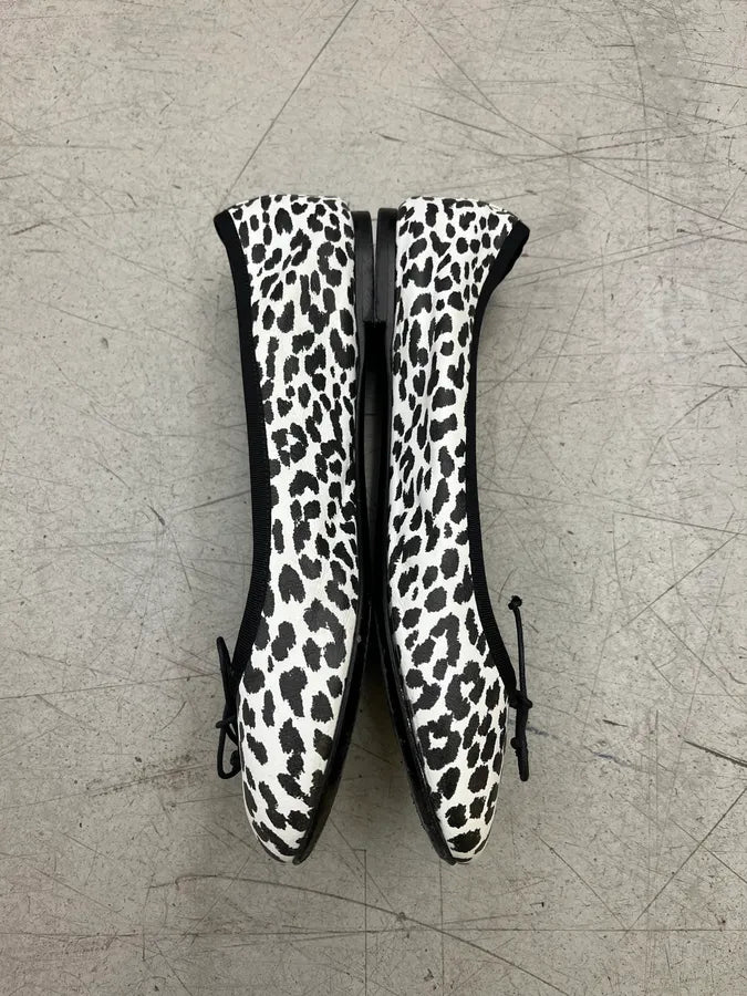 2010s Saint Laurent White Black Panther Flats CFktdai 3