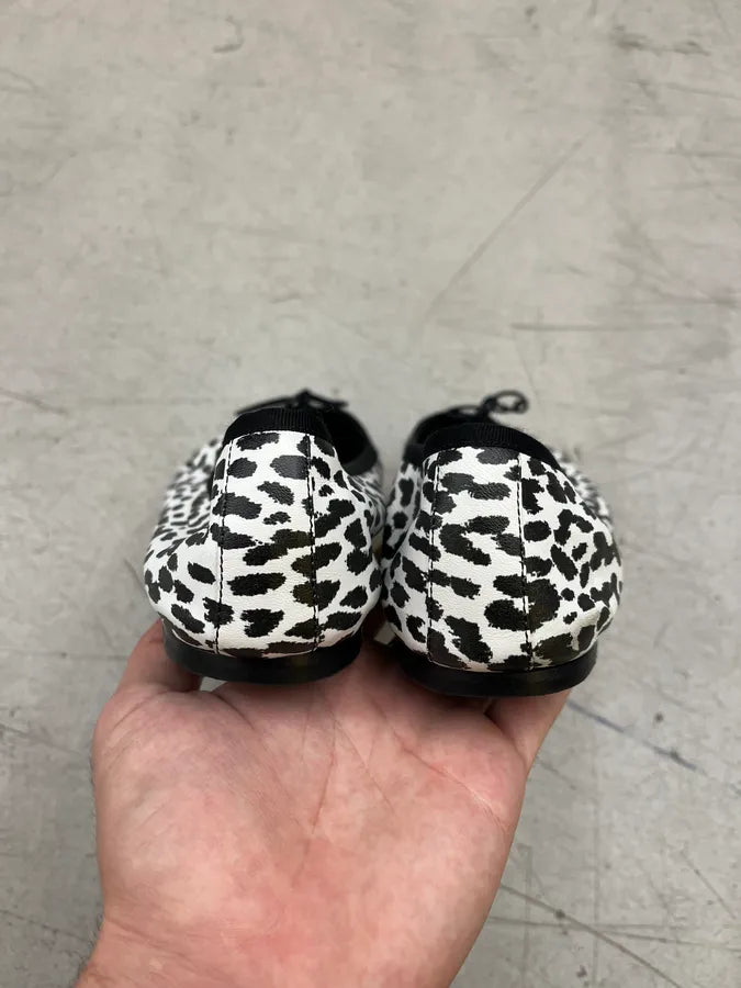 2010s Saint Laurent White Black Panther Flats CFktdai 5