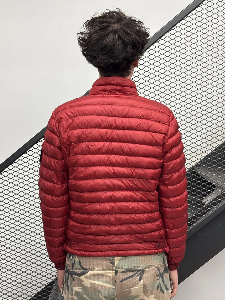 2010s Stone Island Red Nylon Quilted Dyed Down Jacket QgaRIED 2