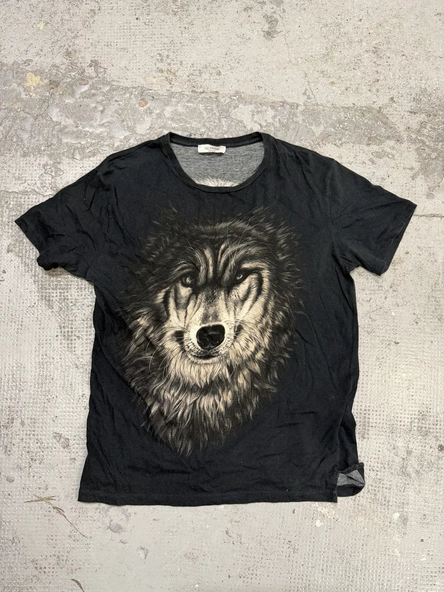 2010s Valentino Wolf Black Contemporary T-Shirt MGqmBYx 0