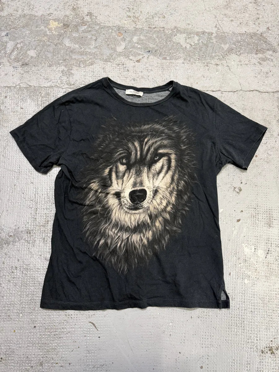 2010s Valentino Wolf Black Contemporary T-Shirt MGqmBYx 6