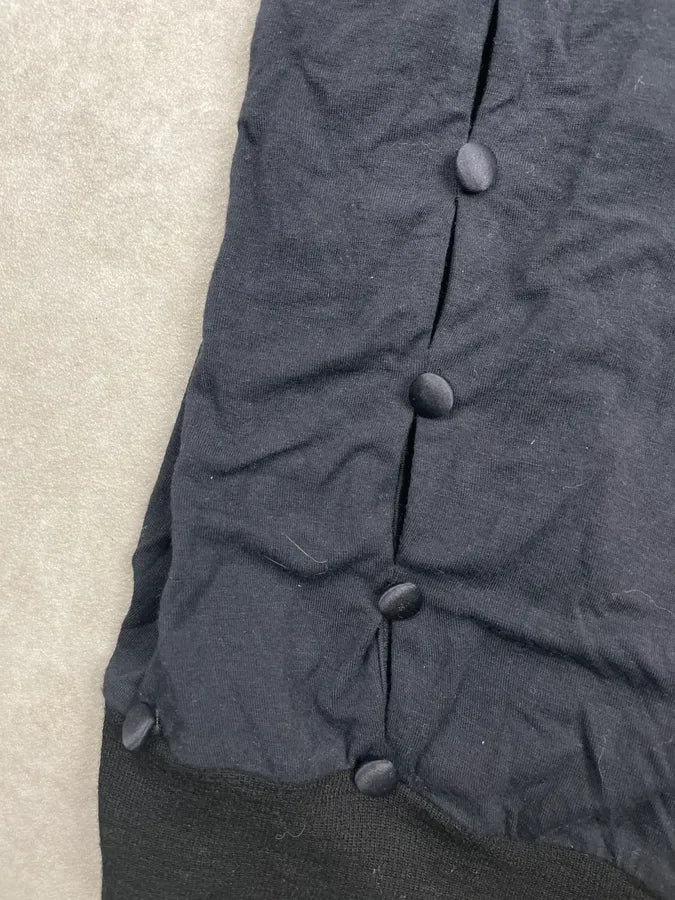 2010s Versace Black Cotton Beaded Top SKAVvGt 6