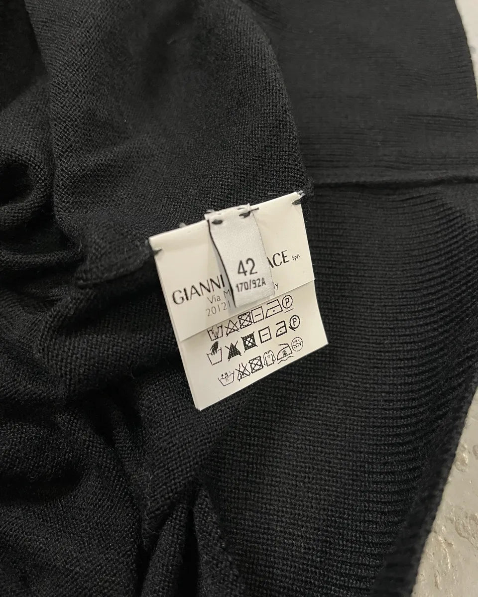 2010s Versace Black Star Embroidered Cardigan XavkspQ 9