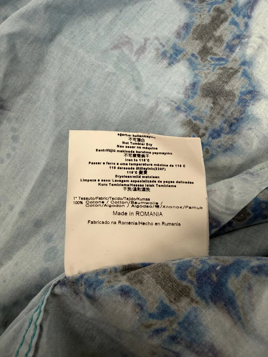 2010s Versace Blue Abstract Royal Shirt zFhWdeD 8