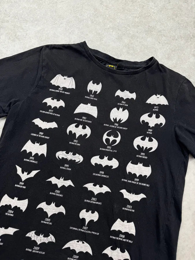 2010s Vintage Black Batman Logos T-Shirt BpjwcjZ 4