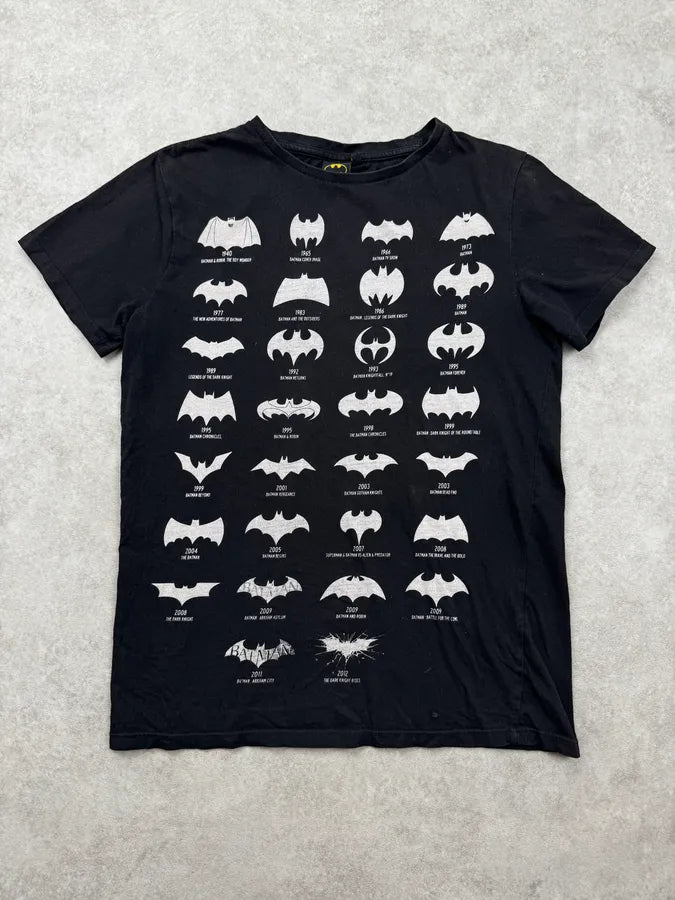 2010s Vintage Black Batman Logos T-Shirt BpjwcjZ 0