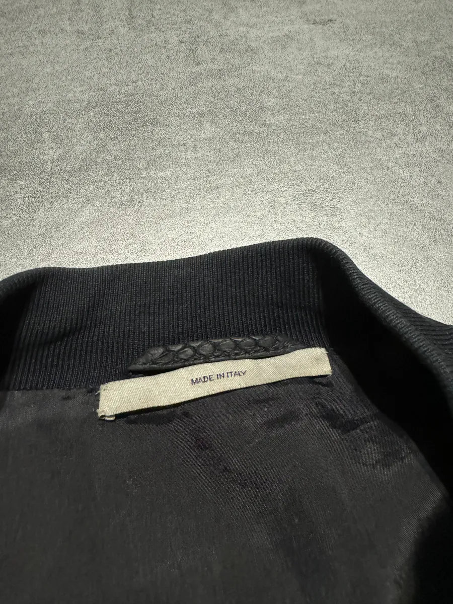 2010s Yves Saint Laurent Black Snakeskin Python Avant-Garde Leather Jacket BJeyKBi 9