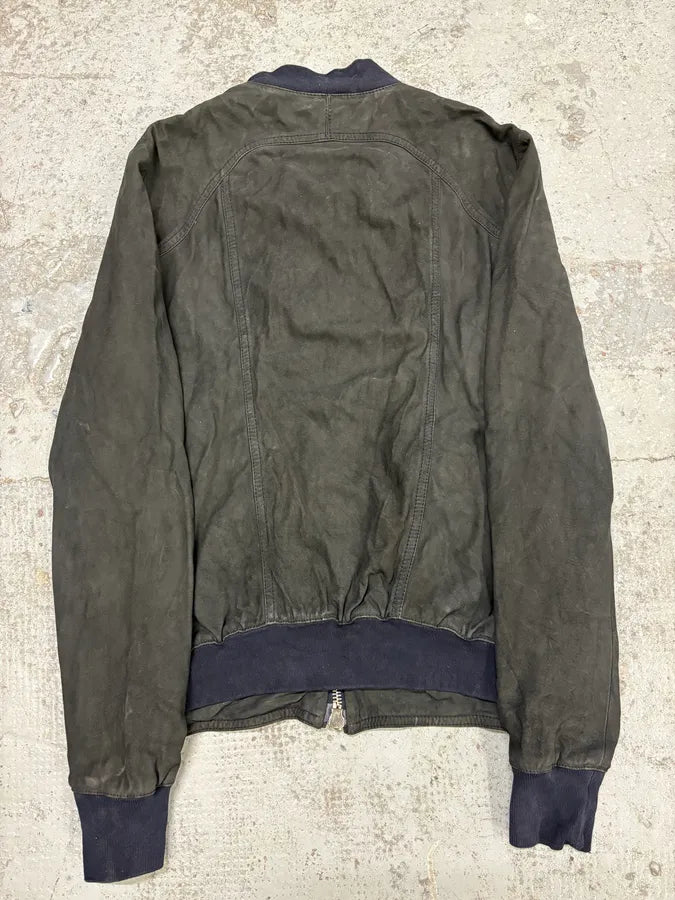 2010s Yves Saint Laurent Black Leather & Silk Zip-up Jacket SDHFCFK 6