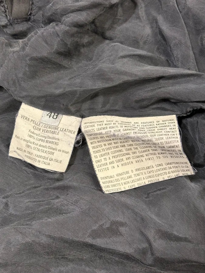 2010s Yves Saint Laurent Black Leather & Silk Zip-up Jacket SDHFCFK 11