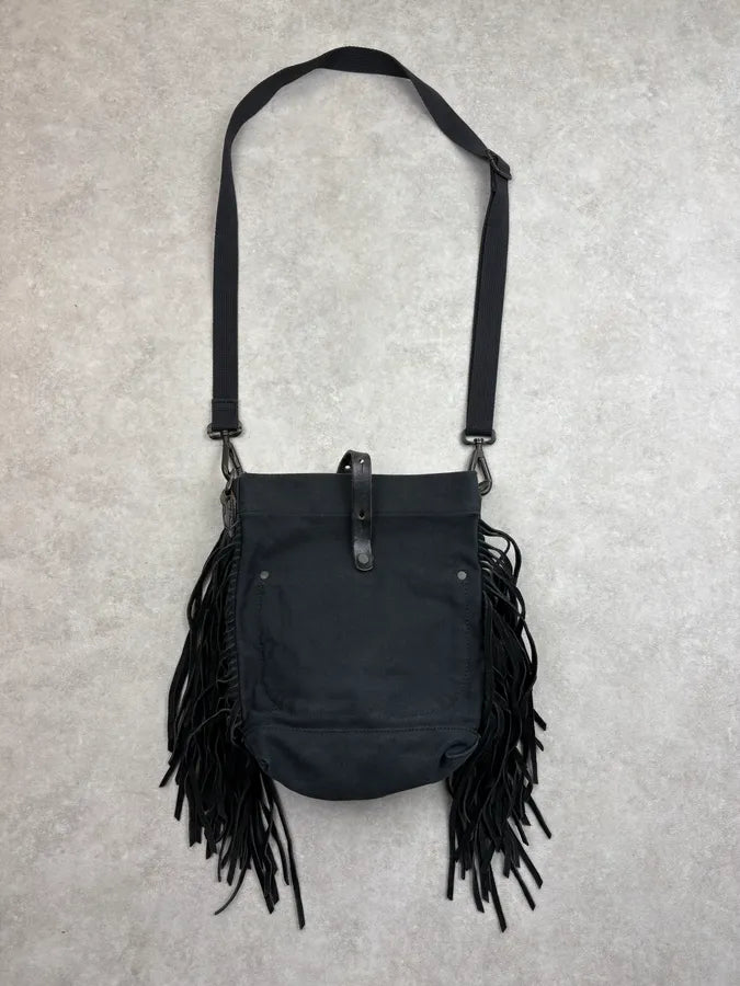 2010s Ralph Lauren Black Studded Fringe Shoulder Bag WdgOYeJ 5
