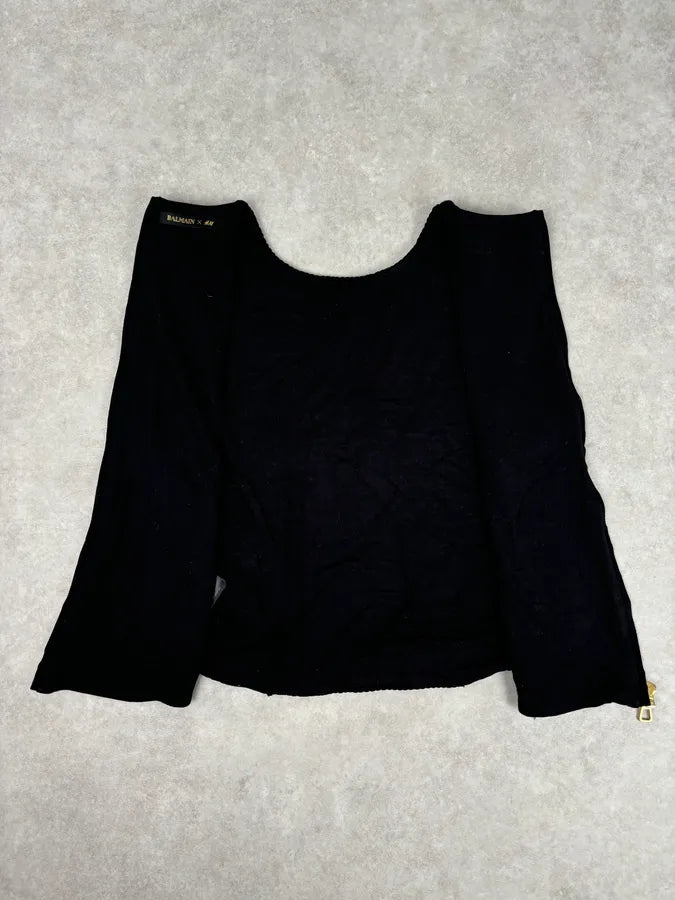 2015 Balmain H&M Black Gold-Stud Tank Top GsBOFPT 7