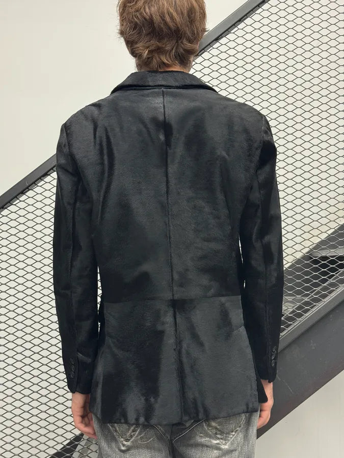 AW2011 Prada Black Pony Hair Leather Blazer Jacket PcIifOt 2