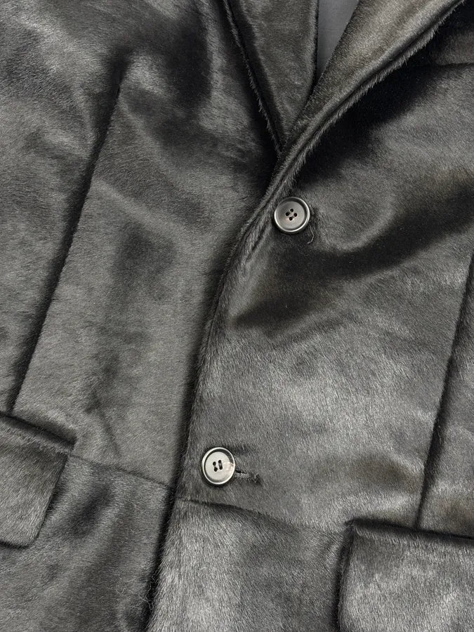 AW2011 Prada Black Pony Hair Leather Blazer Jacket PcIifOt 8