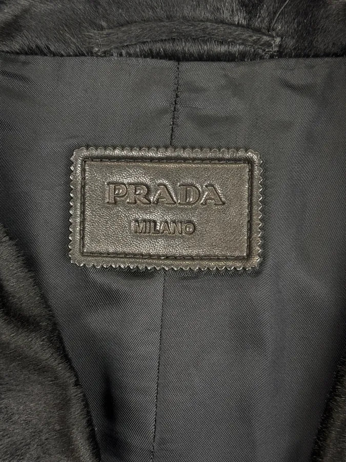 AW2011 Prada Black Pony Hair Leather Blazer Jacket PcIifOt 9