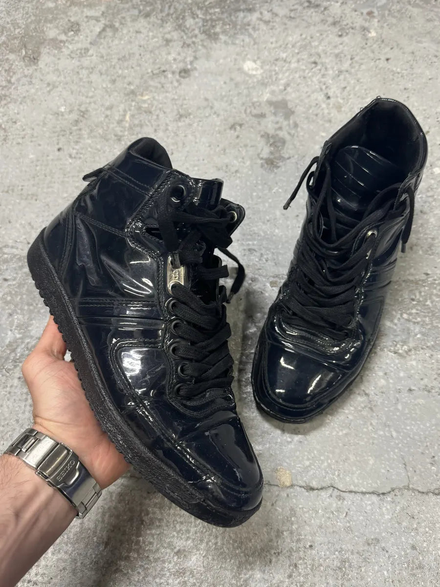 2012 Dior Satin Dark High Leather Shoes by Kris Van Assche aMeHtMY 0