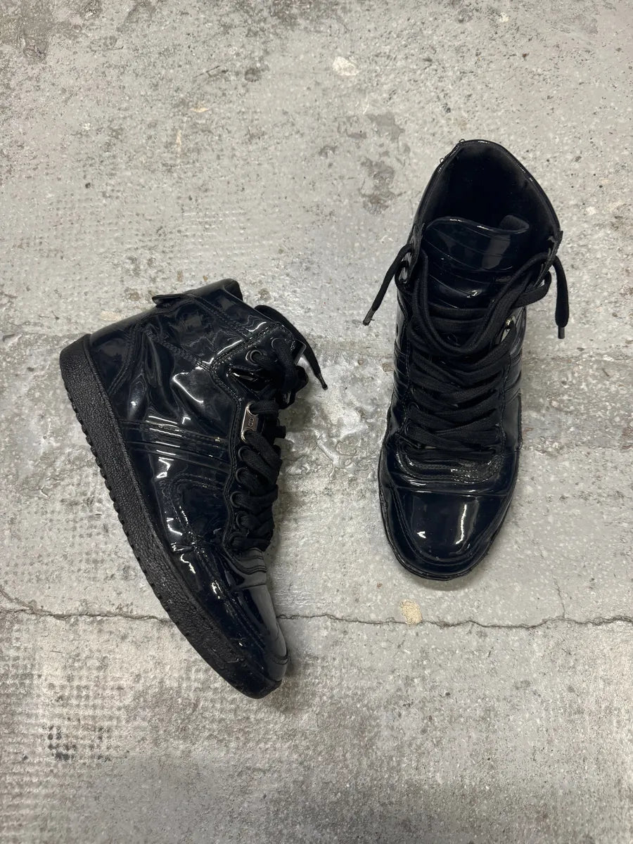 2012 Dior Satin Dark High Leather Shoes by Kris Van Assche aMeHtMY 1