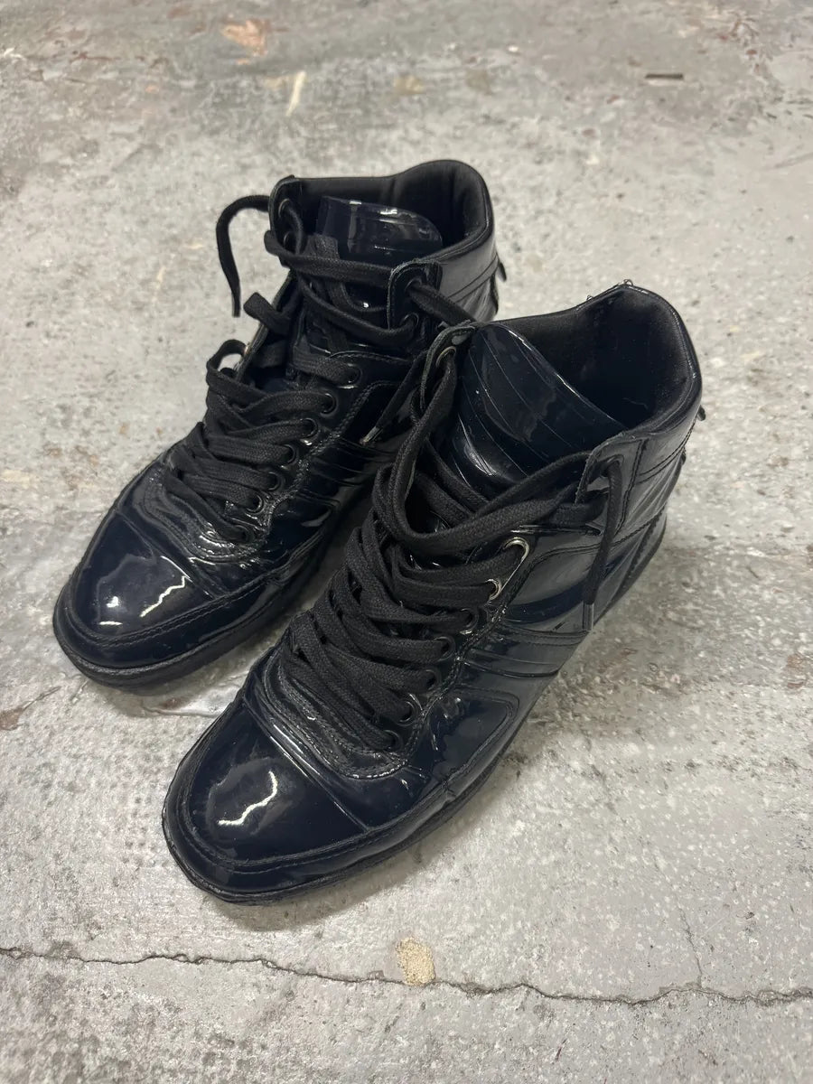 2012 Dior Satin Dark High Leather Shoes by Kris Van Assche aMeHtMY 2