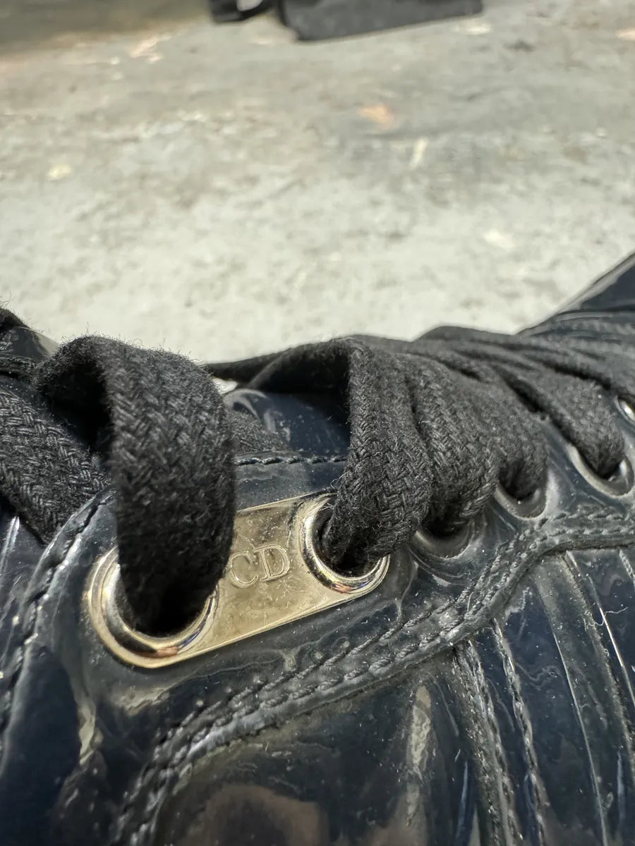 2012 Dior Satin Dark High Leather Shoes by Kris Van Assche aMeHtMY 9