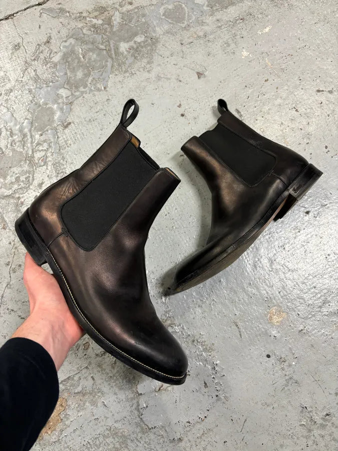 AW2012 Gucci Black Leather Chelsea Boots guQoUSW 0
