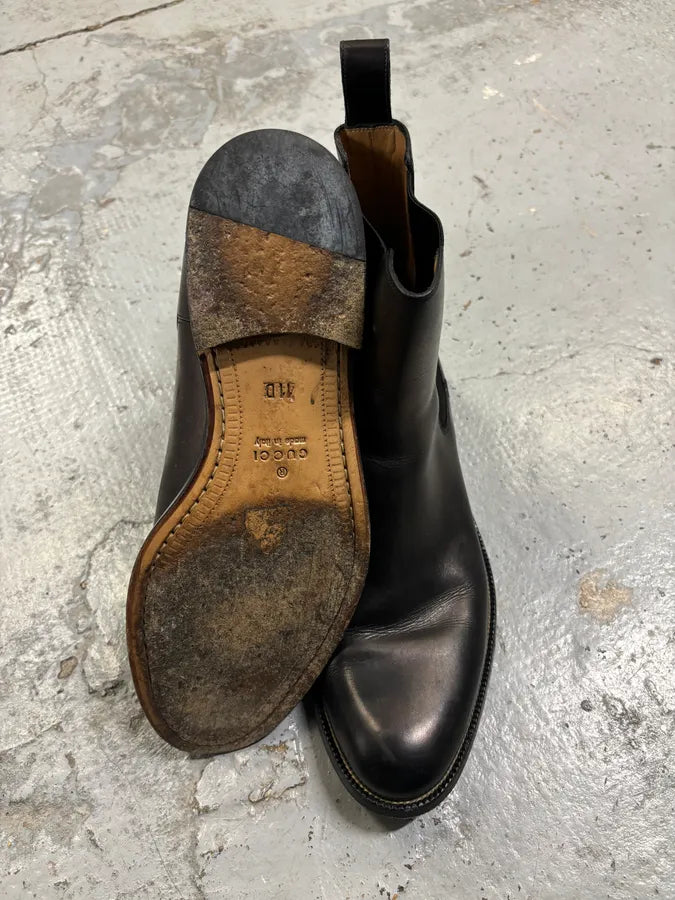 AW2012 Gucci Black Leather Chelsea Boots guQoUSW 9