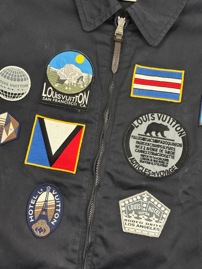 AW2012 Louis Vuitton Navy Patchwork Flag Jacket   GJpqUMS 8