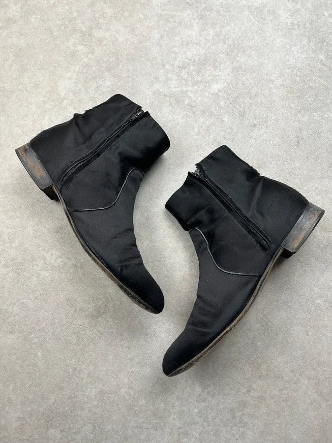 2012 Maison Margiela Black Suede After Party Boots yImpMnp 2