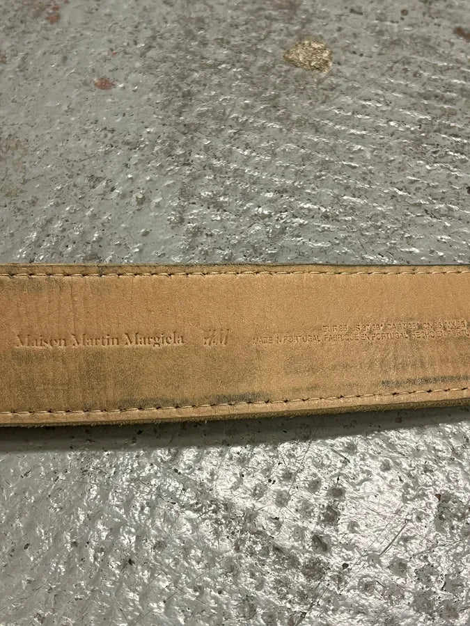2012 Maison Margiela H&M Beige Cowboy Leather Belt QYOpghB 8