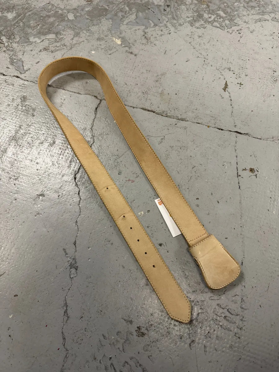 2012 Maison Margiela H&M Beige Cowboy Western Leather Belt ClwUKSc 0