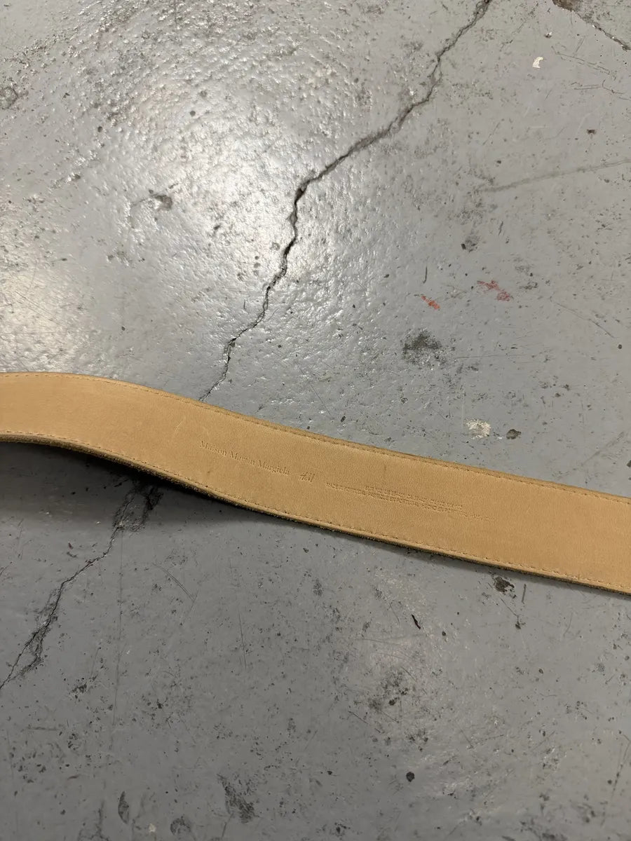 2012 Maison Margiela H&M Beige Cowboy Western Leather Belt ClwUKSc 3