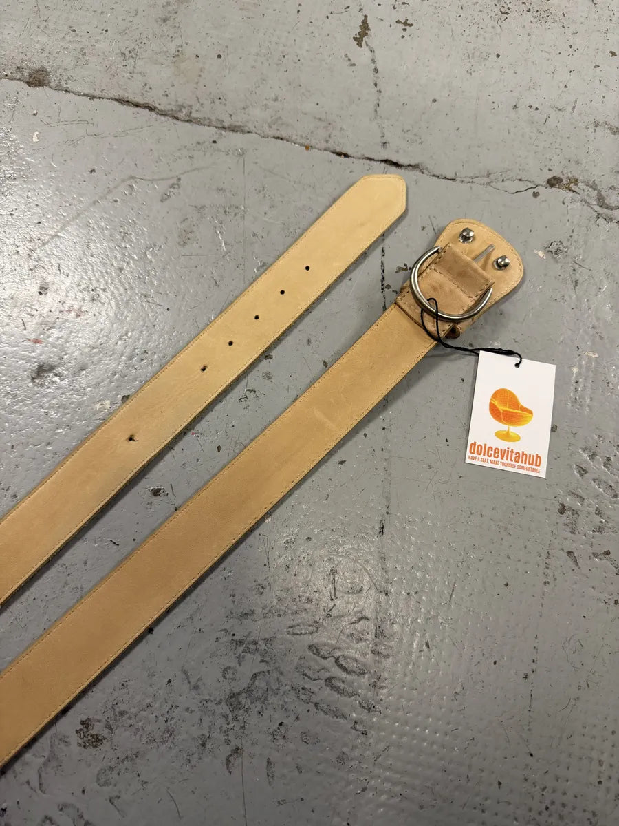 2012 Maison Margiela H&M Beige Cowboy Western Leather Belt ClwUKSc 4