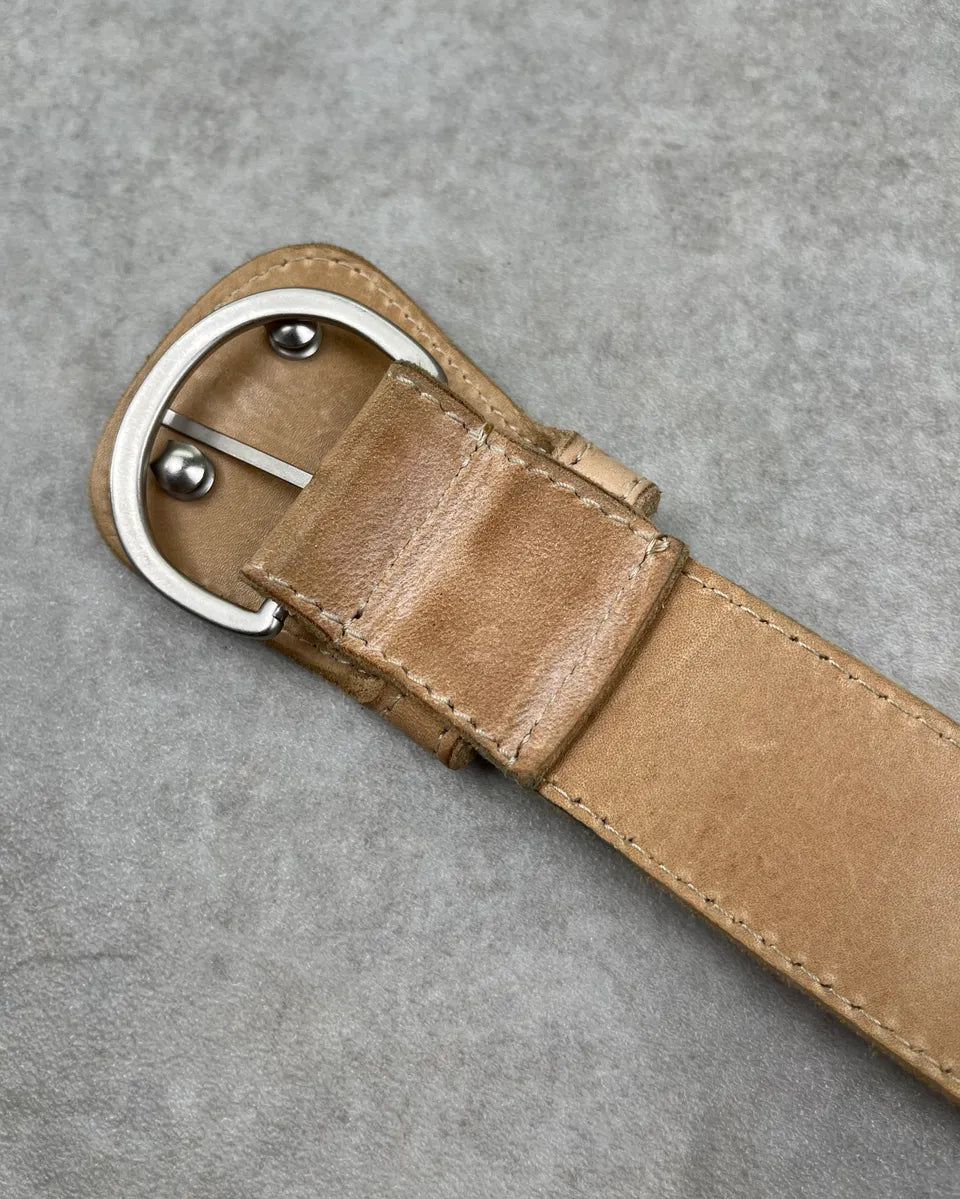 2012 Maison Margiela HM Beige Leather Western Belt bTCYdGf 6