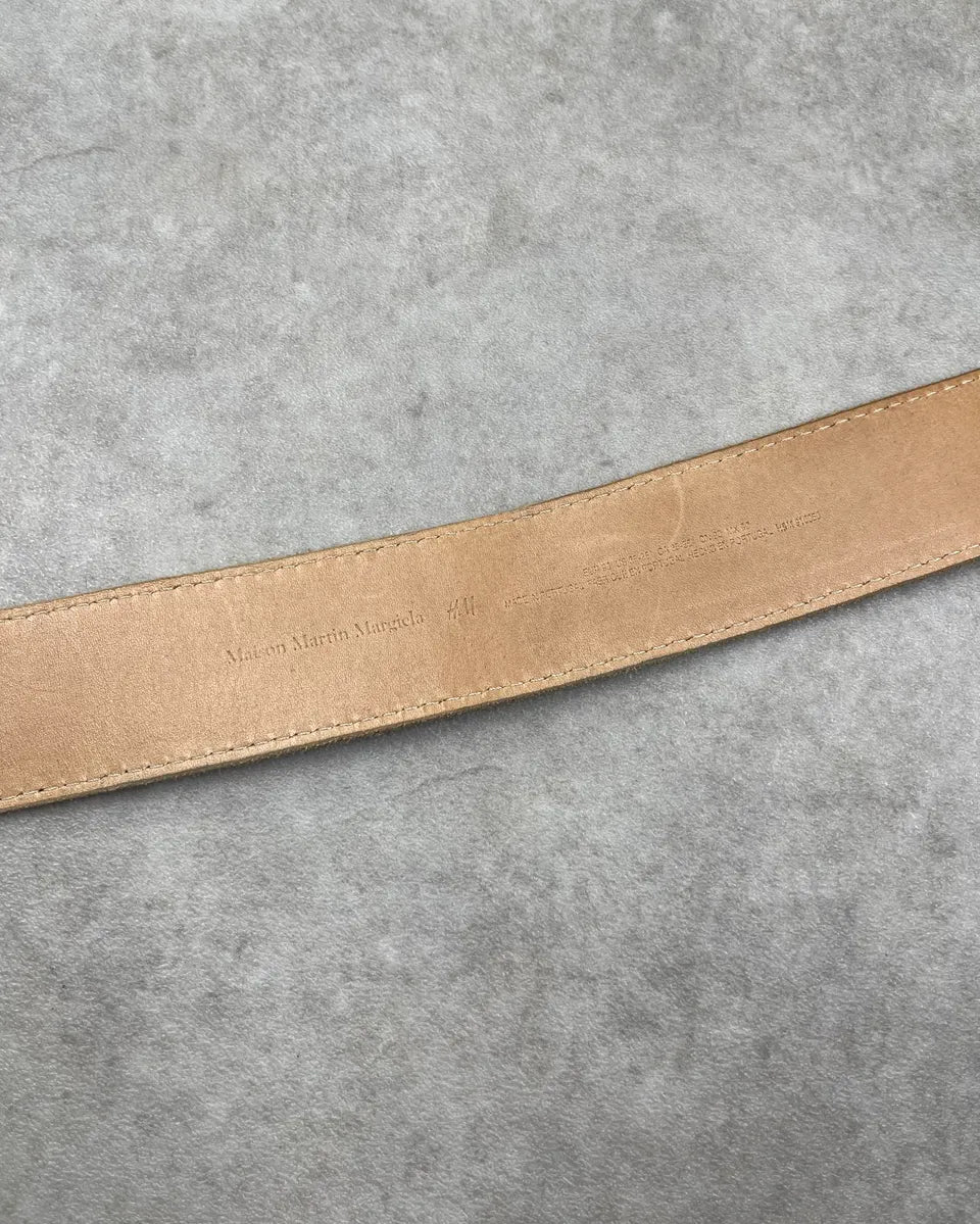 2012 Maison Margiela HM Beige Leather Western Belt bTCYdGf 7