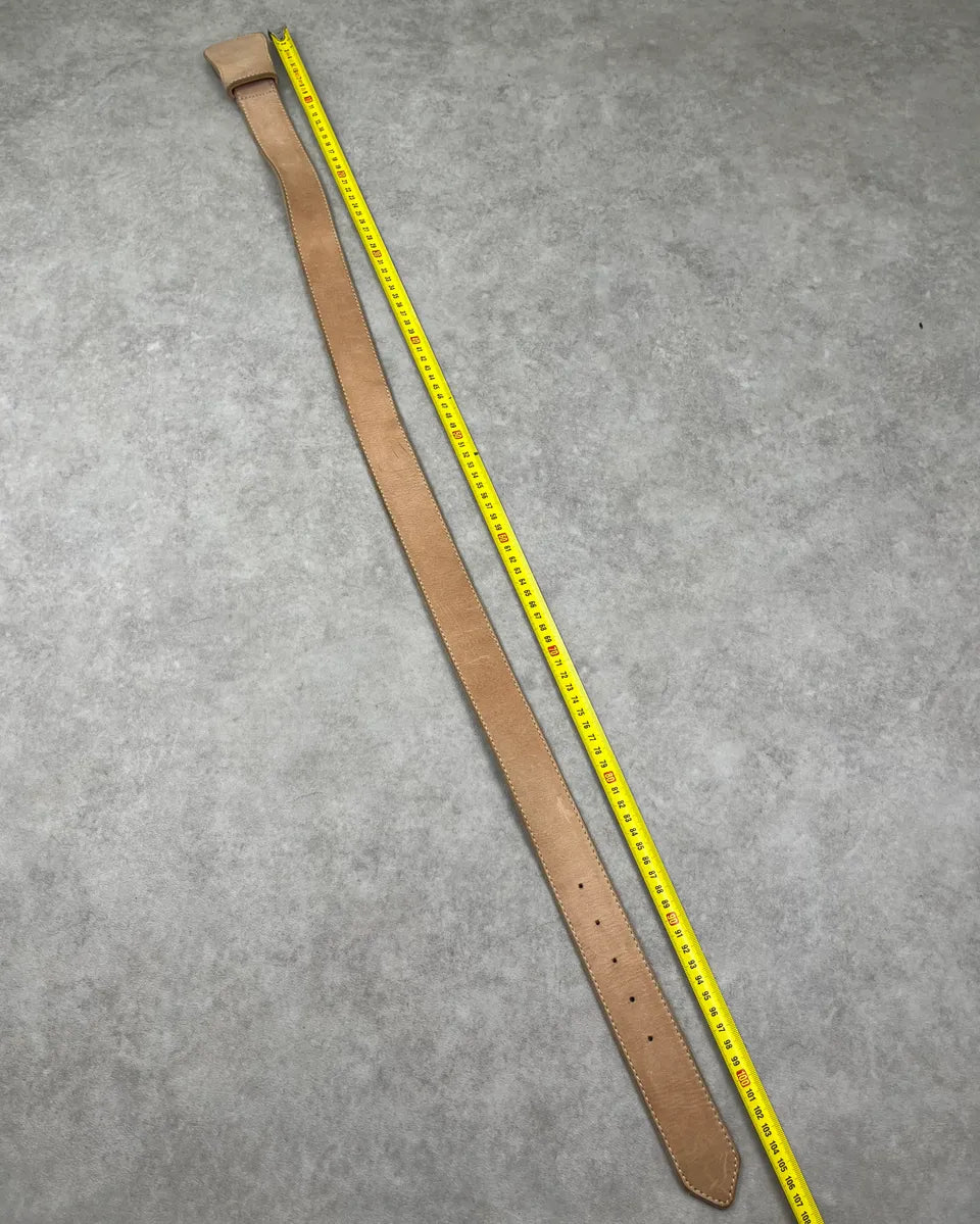 2012 Maison Margiela HM Beige Leather Western Belt bTCYdGf 8
