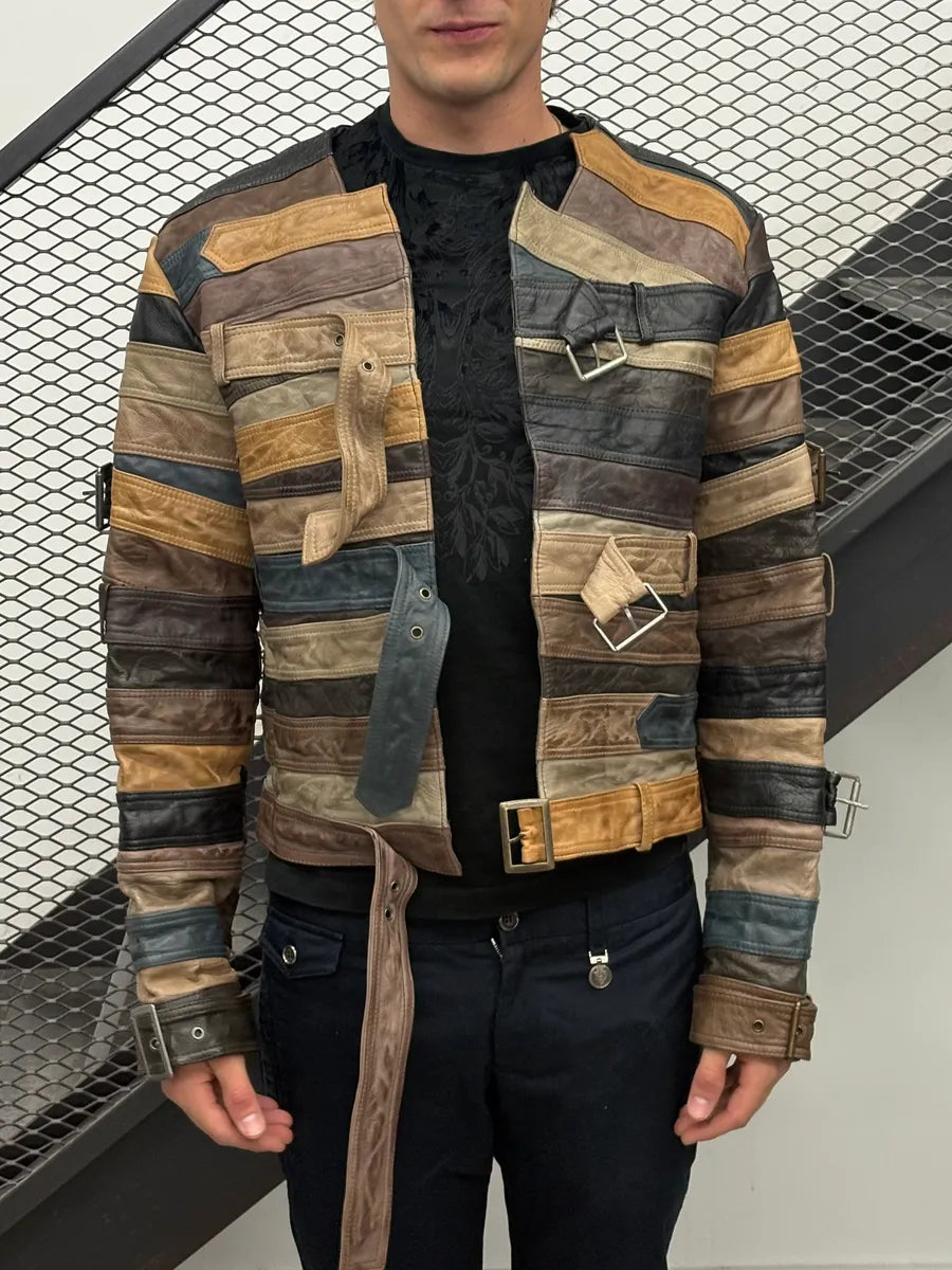 2012 Maison Margiela H&M Belt Leather Jacket GLRWCrw 1