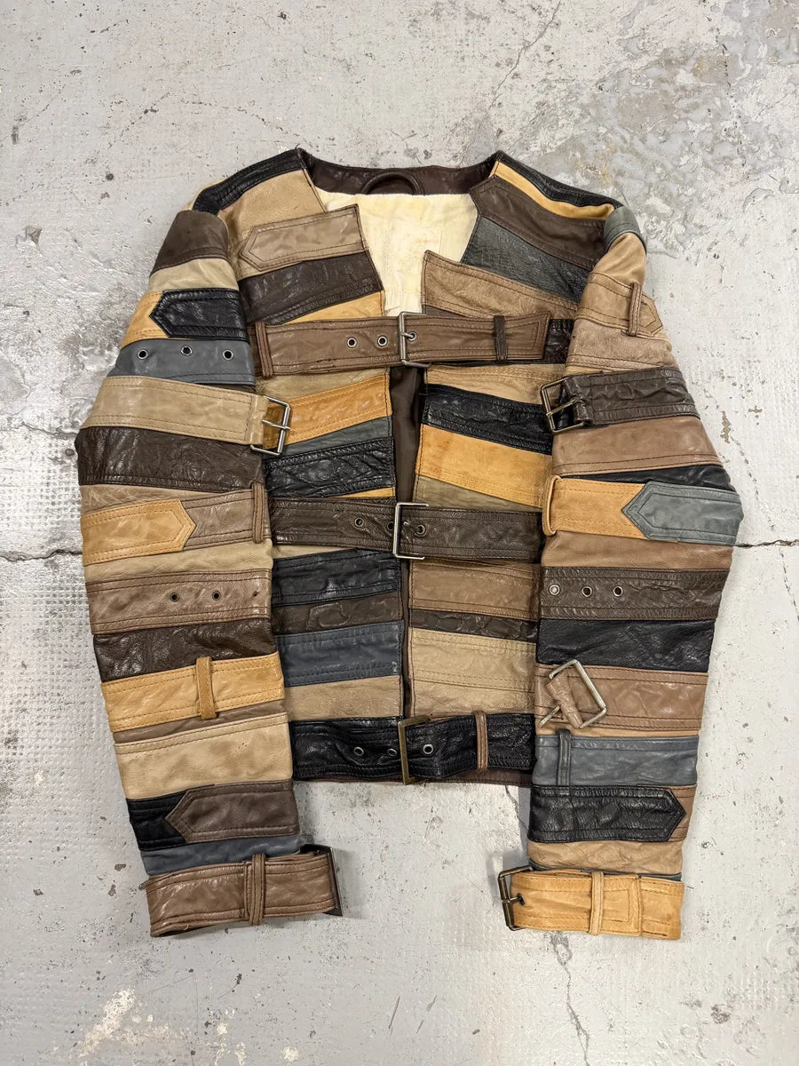 2012 Maison Margiela H&M Belt Leather Jacket BPhdpTj 0