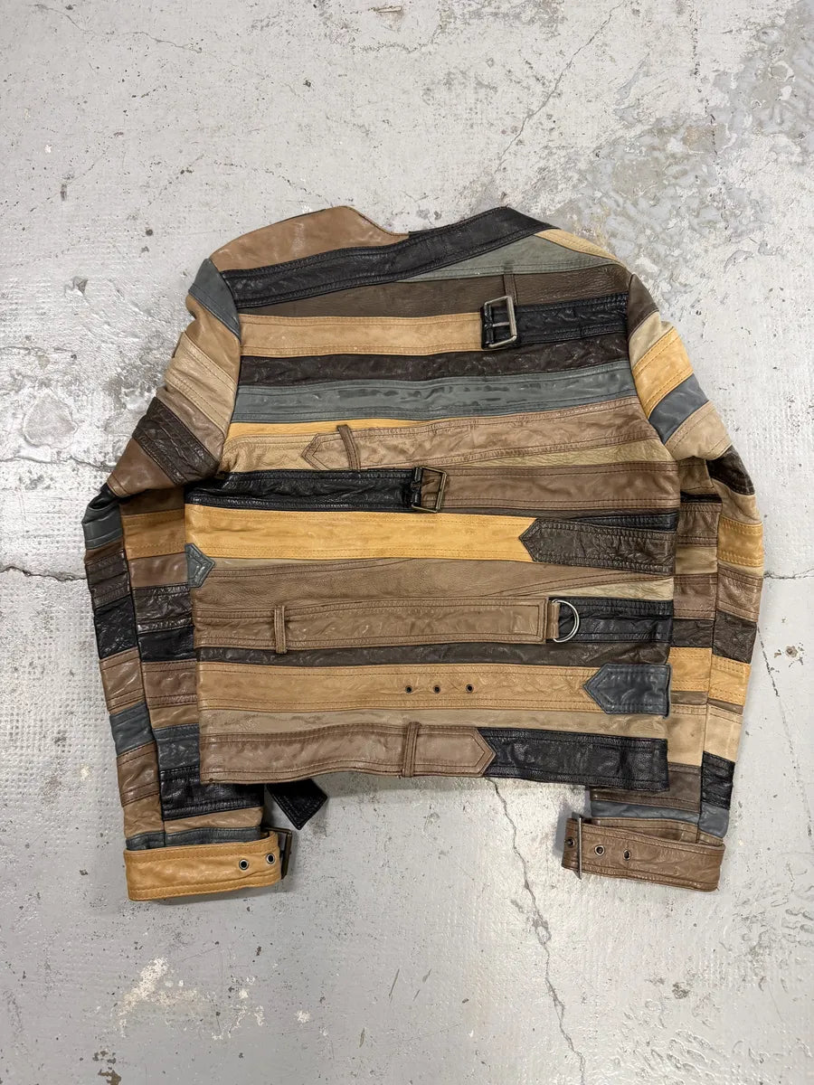 2012 Maison Margiela H&M Belt Leather Jacket BPhdpTj 1