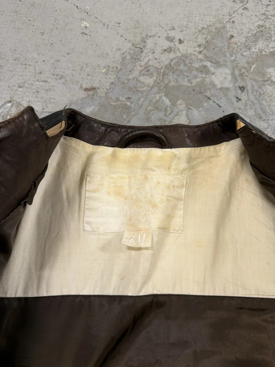 2012 Maison Margiela H&M Belt Leather Jacket BPhdpTj 12