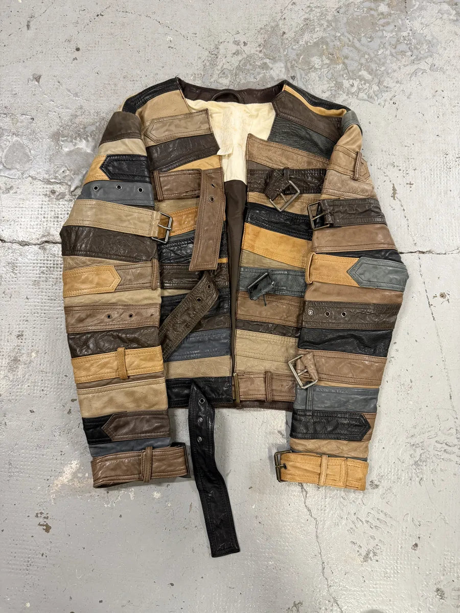 2012 Maison Margiela H&M Belt Leather Jacket BPhdpTj 4