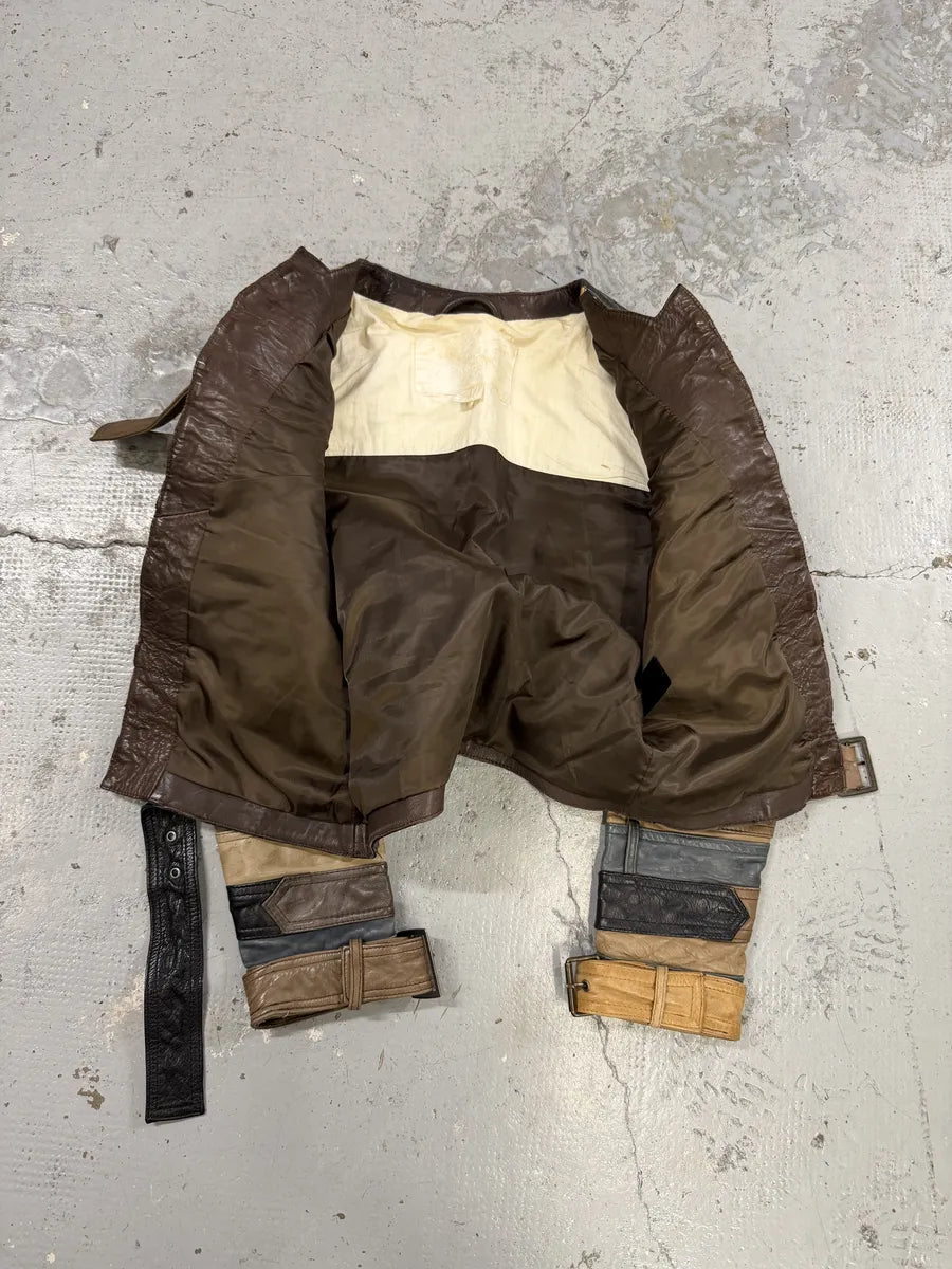 2012 Maison Margiela H&M Belt Leather Jacket BPhdpTj 5