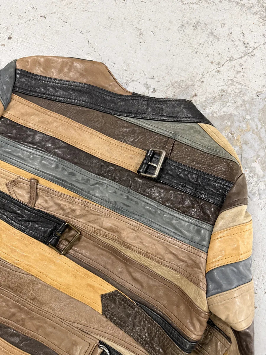 2012 Maison Margiela H&M Belt Leather Jacket BPhdpTj 6