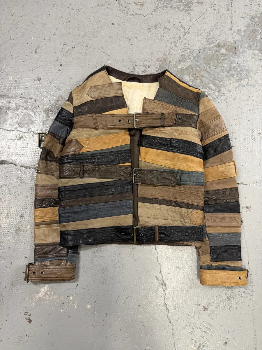 2012 Maison Margiela H&M Belt Leather Jacket BPhdpTj 7