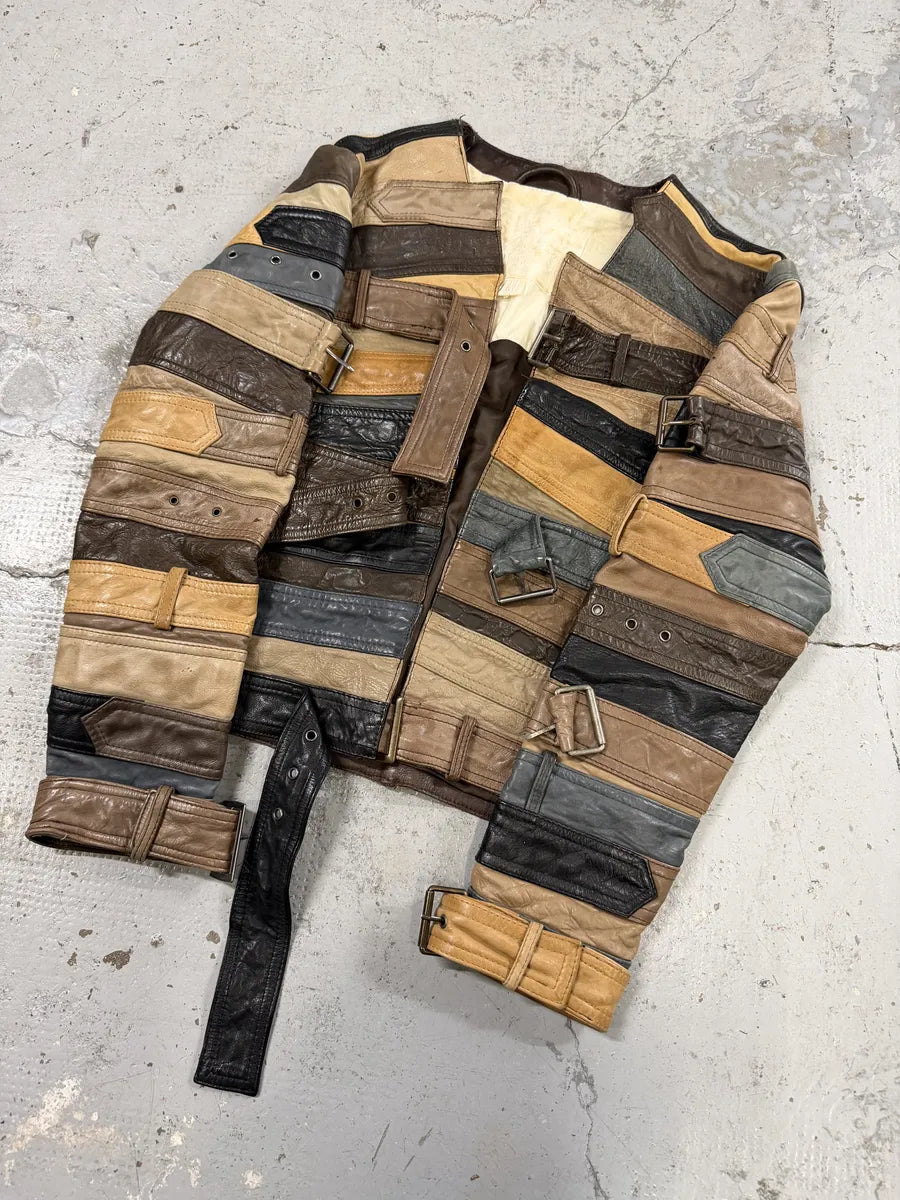 2012 Maison Margiela H&M Belt Leather Jacket BPhdpTj 8