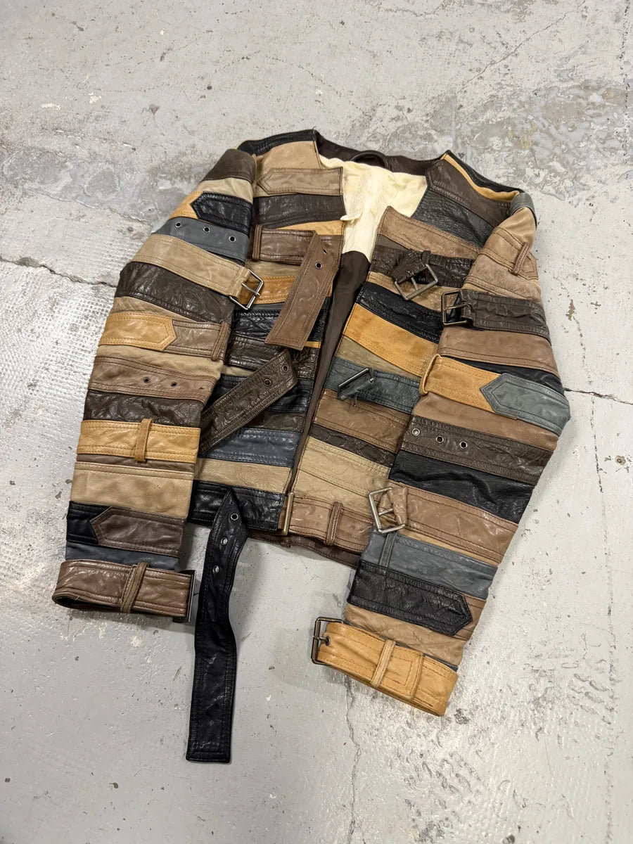 2012 Maison Margiela H&M Belt Leather Jacket BPhdpTj 9