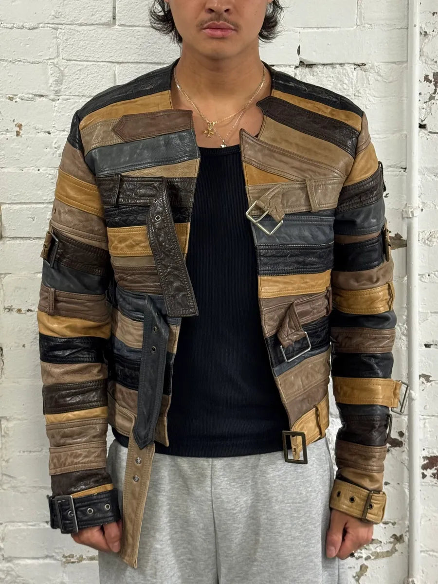 2012 Maison Margiela H&M Belt Leather Jacket BRtdoZq 1