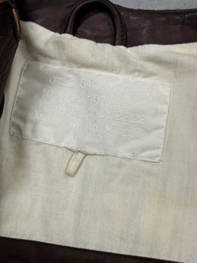 2012 Maison Margiela H&M Belt Leather Jacket BRtdoZq 12